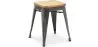 Tabouret de bar design industriel - Bois et acier - 45cm - Nouvelle édition - Stylix image 9