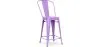 Tabouret de bar avec dossier - design industriel - 60cm - Stylix image 9