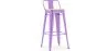 Tabouret de bar avec dossier - design industriel - 76 cm - Stylix image 9