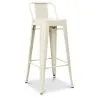 Tabouret de bar avec dossier - Design industriel - 76cm - Nouvelle édition - Stylix image 9