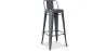 Tabouret de bar avec dossier - Design industriel - 76cm - Nouvelle édition - Stylix image 9