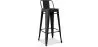 Tabouret de bar avec dossier - Design industriel - 76cm - Nouvelle édition - Stylix image 9