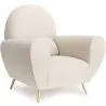 Fauteuil avec Accoudoirs En Bouclette Fausse Fourrure Tapissée - Boucles Blanches - Belise image 9