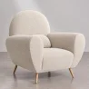 Fauteuil avec accoudoirs - Rembourré en tissu Bouclette - Belise image 9