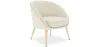 Fauteuil avec Accoudoirs En Bouclette Fausse Fourrure Tapissée - Boucles Blanches - Pimba image 9