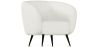 Fauteuil avec Accoudoirs En Bouclette Fausse Fourrure Tapissée - Boucles Blanches - Nuba image 9