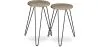 Ensemble de 2 tables d'appoint - Design industriel - Bois et métal - Hairpin image 9