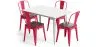 Pack Table à manger et 4 chaises à manger Design industriel - Nouvelle édition- Bistrot Stylix image 9