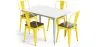 Pack Table à manger et 4 chaises à manger Design industriel - Nouvelle édition- Bistrot Stylix image 9