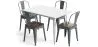 Pack Table à manger et 4 chaises à manger Design industriel - Nouvelle édition- Bistrot Stylix image 9