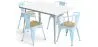 Pack Table de salle à manger et 4 chaises de salle à manger avec accoudoirs Design industriel - Nouvelle édition - Bistrot Stylix image 9