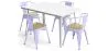 Pack Table de salle à manger et 4 chaises de salle à manger avec accoudoirs Design industriel - Nouvelle édition - Bistrot Stylix image 9