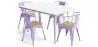 Pack Table de salle à manger et 4 chaises de salle à manger avec accoudoirs Design industriel - Nouvelle édition - Bistrot Stylix image 9