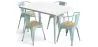 Pack Table de salle à manger et 4 chaises de salle à manger avec accoudoirs Design industriel - Nouvelle édition - Bistrot Stylix image 9