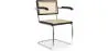 Chaise à manger avec accoudoirs - Design vintage - Bois et rotin - Bruna image 9