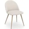 Chaise de salle à manger - Tapissée en tissu bouclé - Design scandinave - Evelyne image 9