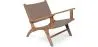 Fauteuil de Salon avec Accoudoirs - Design Boho Bali - Bois et Cuir - Recia image 9