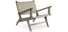 Fauteuil de Salon avec Accoudoirs - Fauteuil de Design Boho Bali - Bois et Lin - Recia image 9