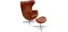 Fauteuil Design Oeuf avec Repose-Pieds - Revêtement en Similicuir - Brave image 9