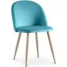 Chaise de salle à manger - Tapissée de velours - Style scandinave - Evelyne image 9
