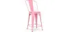 Tabouret de bar avec dossier - design industriel - 60cm - Stylix image 9