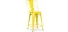 Tabouret de bar avec dossier - design industriel - 60cm - Stylix image 9