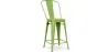 Tabouret de bar avec dossier - design industriel - 60cm - Stylix image 9