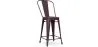 Tabouret de bar avec dossier - design industriel - 60cm - Stylix image 9