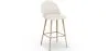 Tabouret tapissé en tissu bouclé - Design scandinave - Evelyne image 9