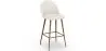 Tabouret tapissé en tissu bouclé - Design scandinave - Evelyne image 9