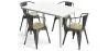 Pack Table de salle à manger et 4 chaises de salle à manger avec accoudoirs Design industriel - Nouvelle édition - Bistrot Stylix image 9