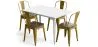 Pack Table à manger et 4 chaises à manger Design industriel - Nouvelle édition- Bistrot Stylix image 9