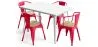 Pack Table de salle à manger et 4 chaises de salle à manger avec accoudoirs Design industriel - Nouvelle édition - Bistrot Stylix image 9