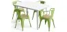 Pack Table de salle à manger et 4 chaises de salle à manger avec accoudoirs Design industriel - Nouvelle édition - Bistrot Stylix image 9