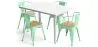 Pack Table de salle à manger et 4 chaises de salle à manger avec accoudoirs Design industriel - Nouvelle édition - Bistrot Stylix image 9
