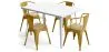 Pack Table de salle à manger et 4 chaises de salle à manger avec accoudoirs Design industriel - Nouvelle édition - Bistrot Stylix image 9