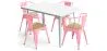 Pack Table de salle à manger et 4 chaises de salle à manger avec accoudoirs Design industriel - Nouvelle édition - Bistrot Stylix image 9