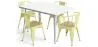 Pack Table de salle à manger et 4 chaises de salle à manger avec accoudoirs Design industriel - Nouvelle édition - Bistrot Stylix image 9