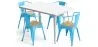Pack Table de salle à manger et 4 chaises de salle à manger avec accoudoirs Design industriel - Nouvelle édition - Bistrot Stylix image 9