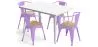 Pack Table de salle à manger et 4 chaises de salle à manger avec accoudoirs Design industriel - Nouvelle édition - Bistrot Stylix image 9