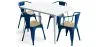 Pack Table de salle à manger et 4 chaises de salle à manger avec accoudoirs Design industriel - Nouvelle édition - Bistrot Stylix image 9