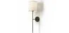 Applique Murale - Lampe Noire avec Abat-Jour en Tissu - Dena image 9