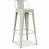Tabouret de bar avec dossier - Design industriel - 76cm - Nouvelle édition - Stylix image 9