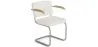 Chaise de salle à manger avec accoudoirs En Bouclette Fausse Fourrure Tapissée - Boucles Blanches - Henr image 9