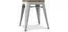 Tabouret Design Industriel - Bois et Acier - 45cm -Stylix image 9