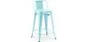 Tabouret de bar avec dossier - Design industriel - 60cm - Nouvelle édition - Stylix image 9