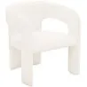 Chaise de salle à manger en bouclette fausse fourrure Tapissée - Boucles Blanches - Ashley image 9