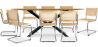 Pack Table à manger design en bois (220cm) & 8 chaises de salle à manger en rotin - Bruna image 9