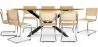 Pack Table à manger design en bois (220cm) & 8 chaises de salle à manger en rotin - Bruna image 9