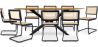 Pack Table à manger design industriel en bois (220cm) & 8 chaises de salle à manger en rotin - Bastral image 9